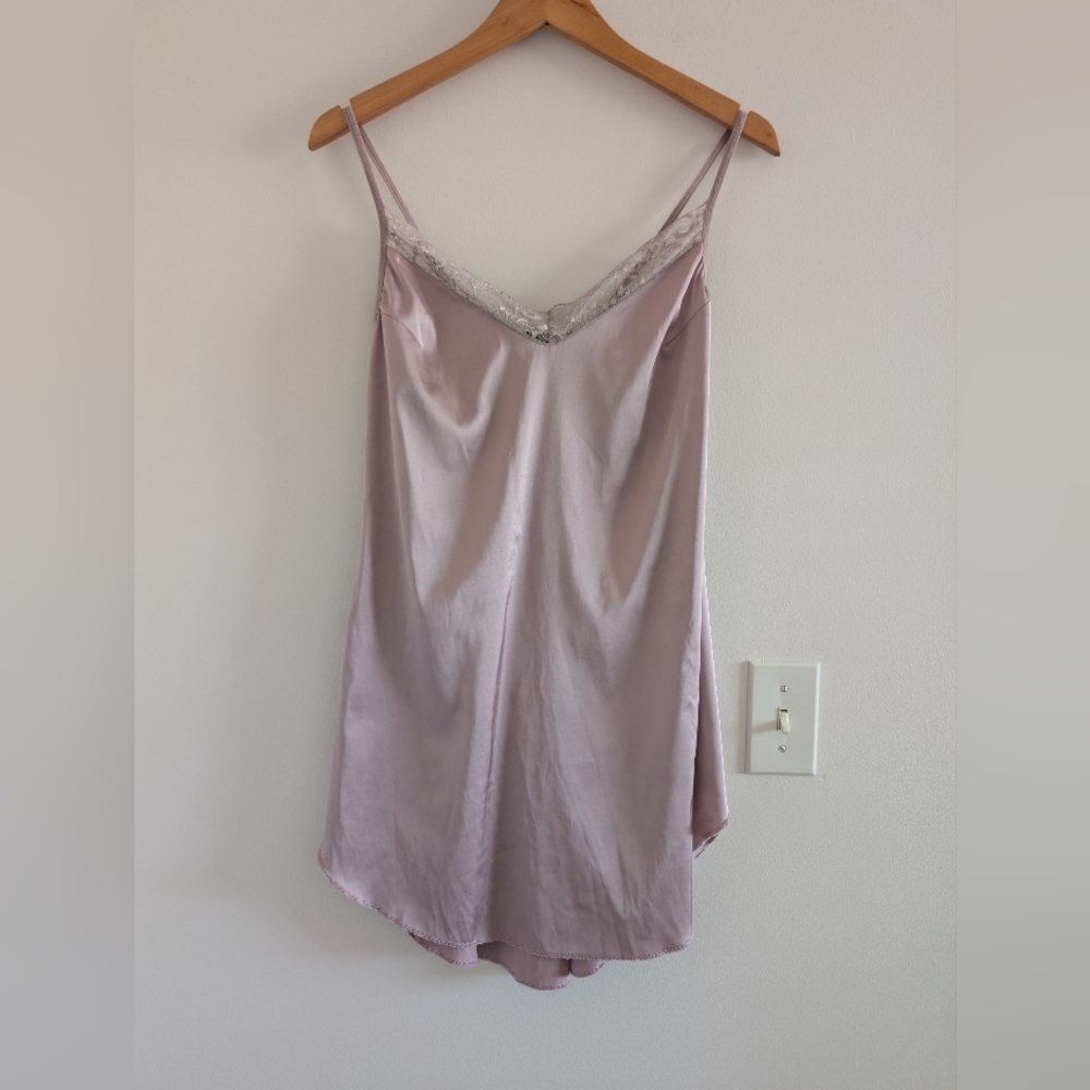 4/$30 Mauve Satin Lace Trim Slip Dress